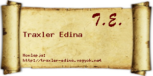Traxler Edina névjegykártya